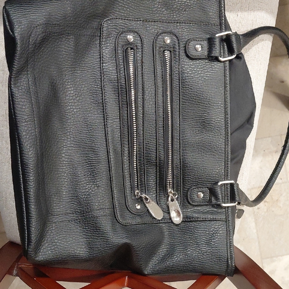 Stylish Black PVC Purse